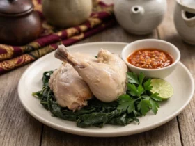 Ayam Pop Padang rumahan dengan sambal khas.