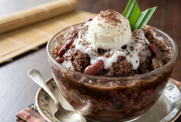 es kacang merah palembang santan cokelat