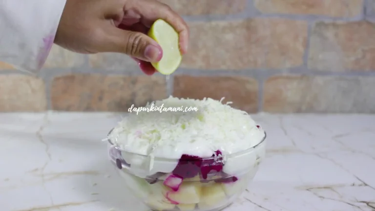Salad Buah 051 Easy Fruit Salad Recipe With Super Efficient And Not-Easy-To-Melt Dressing, Suitable For Selling