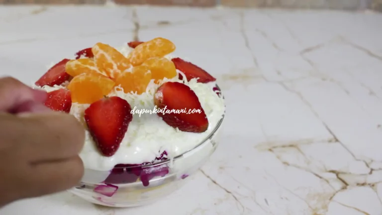 Salad Buah 052 Easy Fruit Salad Recipe With Super Efficient And Not-Easy-To-Melt Dressing, Suitable For Selling