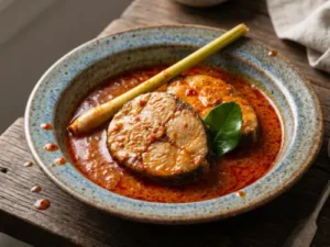 resep asam padeh ikan tongkol penyajian