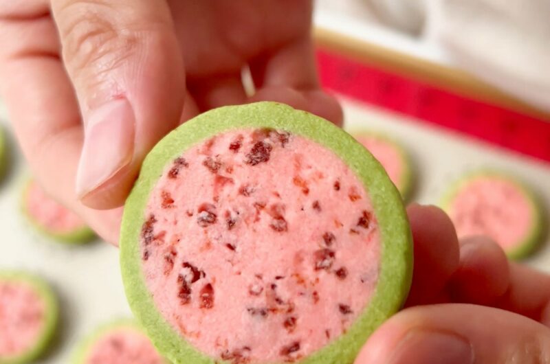 Strawberry Matcha Cookies