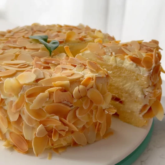 Almond Butter Cream Cake Recipe