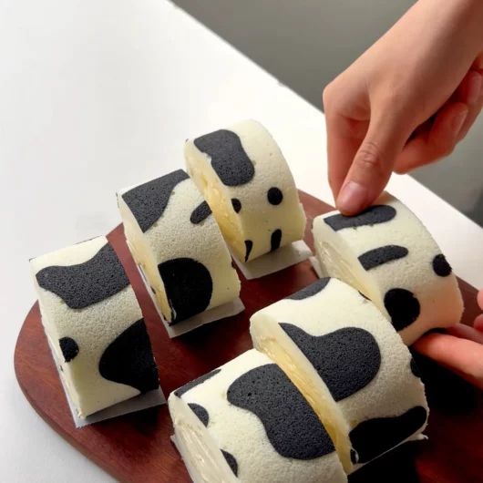 Cute Cow Roll Cake Recipe