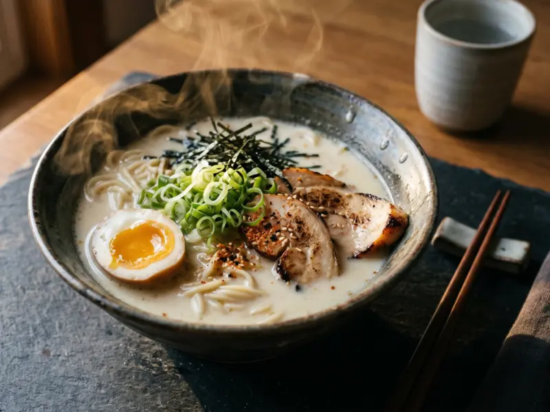 ramen susu kedelai ayam ikan teri creamy homemade