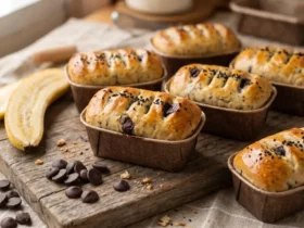 Roti pisang coklat gembul lembut ala bakery dalam cup